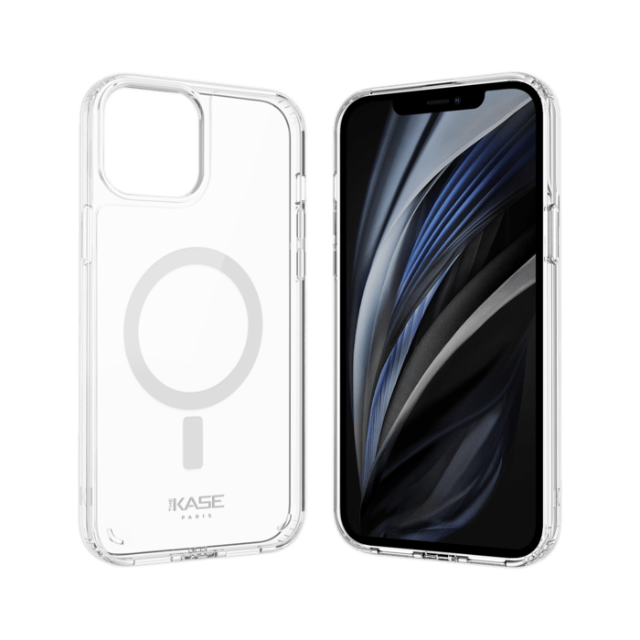 Coque antibact&eacute;rienne antichoc magn&eacute;tique invisible pour Apple iPhone 12 mini, Transparente