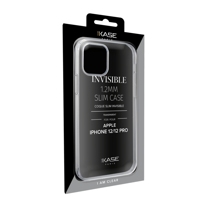 Coque Slim Invisible pour Apple iPhone 12/12 Pro 1,2mm, Transparente