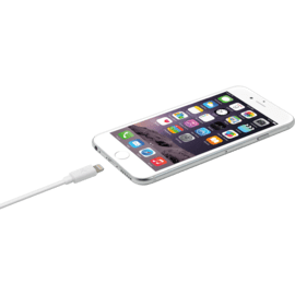 (O) Câble Lightning certifié MFi Apple Charge Speed 2.4A charge/ sync (3M), Blanc Lumineux