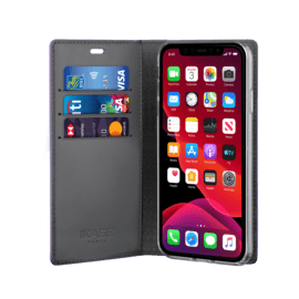 Diarycase 2.0 Etui &agrave; rabat en cuir v&eacute;ritable avec support magn&eacute;tique pour Apple iPhone 11, Violet Lilas