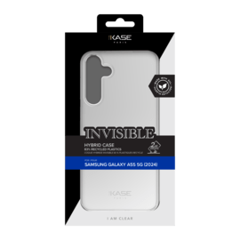 Coque hybride invisible fabriqu&eacute;e &agrave; 83 % de plastique recycl&eacute; pour Samsung Galaxy A55 5G 2024, transparente