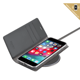 Diarycase 2.0 Genuine Leather flip case with magnetic stand for Apple iPhone 6/6s/7/8 Plus, Midnight Black
