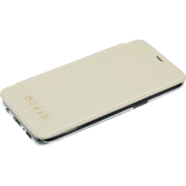 Guess Iridescent Coque clapet avec transparent arrière pour Samsung Galaxy S8, Dorée