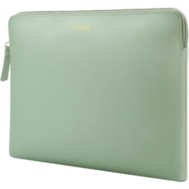 Housse en cuir véritable Saffiano pour MacBook Pro, MacBook Air et MacBook Pro Retina 13 pouces, Vert pastel