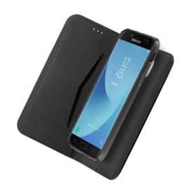 &Eacute;tui et Coque slim magn&eacute;tique 2-en-1 pour Samsung Galaxy Galaxy J3 (2017), Noir (v. EU/Asie - J330FDS & J330GDS)