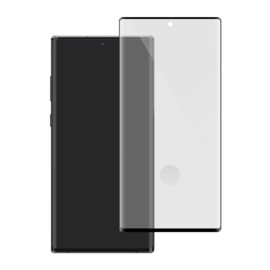 Protection d'écran en verre trempé Bord à Bord Incurvé pour Samsung Galaxy Note10+, Noir