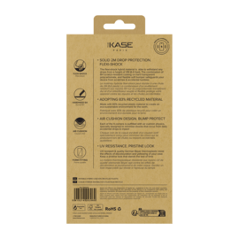 Coque hybride invisible fabriqu&eacute;e &agrave; 83 % de plastique recycl&eacute; pour Apple iPhone 16, transparente
