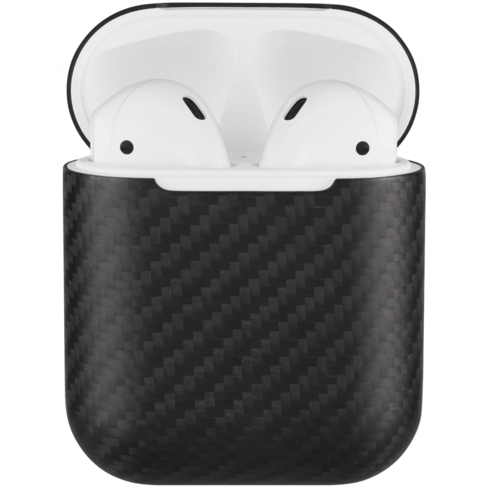 (O) Coque Apple AirPods en fibre de carbone véritable
