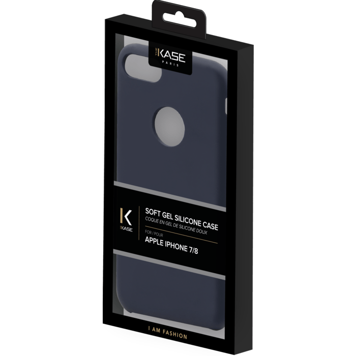 Coque en gel de silicone doux pour Apple iPhone 7/8, Bleu Marine