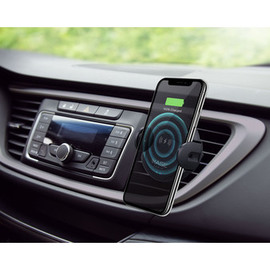 Kit de recharge rapide sans fil universel Qi &agrave; d&eacute;tection automatique, Noir