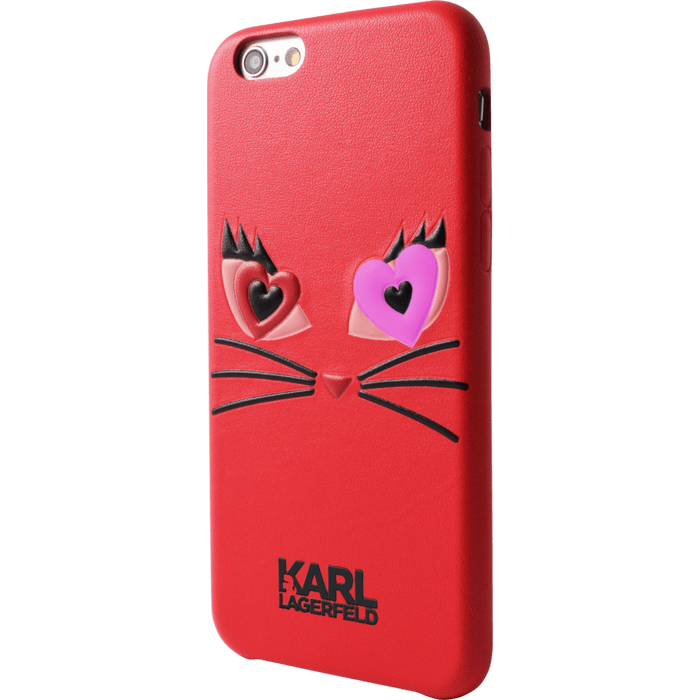 Karl Lagerfeld Choupette in Love 2 Coque pour Apple iPhone 6/6s, Rouge