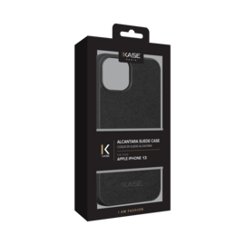 Coque en Su&egrave;de Alcantara pour Apple iPhone 13, Noir Minuit