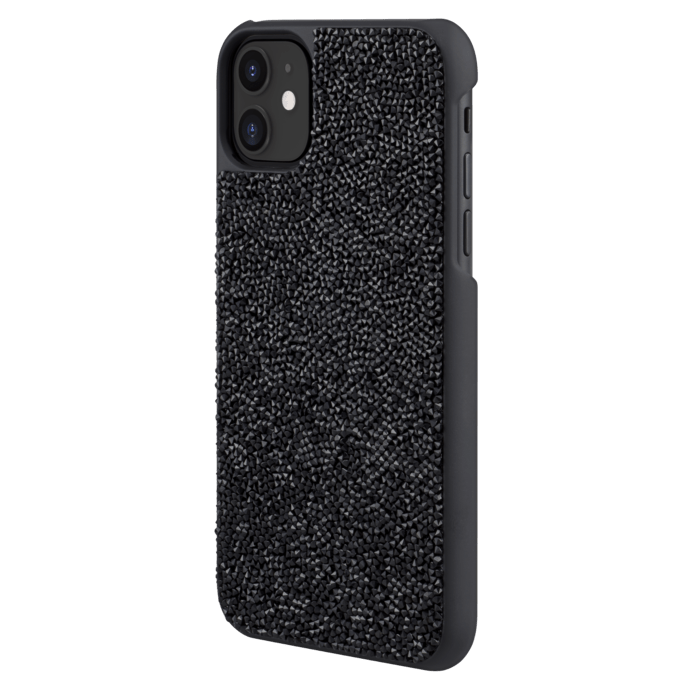 (O)Coque Bling Strass pour Apple iPhone 11, Minuit Noir