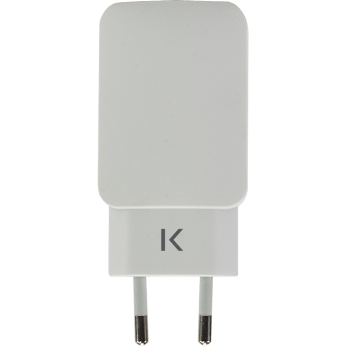 Chargeur Universel Double USB (UE) 3.4A, Blanc Lumineux