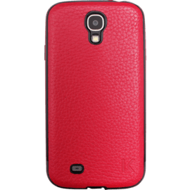 Coque silicone pour Samsung Galaxy S4, Cuir Rouge
