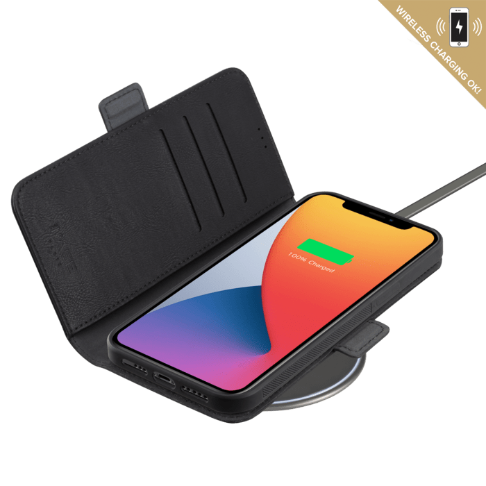 Etui & Coque robuste magn&eacute;tique 2-en-1 pour iPhone Apple  12/12 Pro, Noir Onyx
