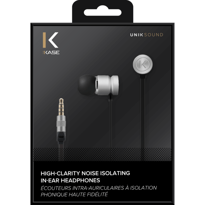&Eacute;couteurs intra-auriculaires &agrave; isolation&nbsp;phonique&nbsp;haute fid&eacute;lit&eacute;, Argent