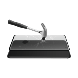 (O) Protection d'&eacute;cran en verre tremp&eacute; Bord &agrave; Bord Incurv&eacute; pour Samsung Galaxy S21 5G, Noir