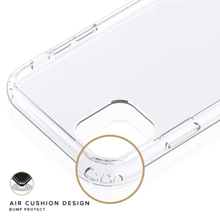 Coque hybride invisible pour Apple iPhone 11, Transparente