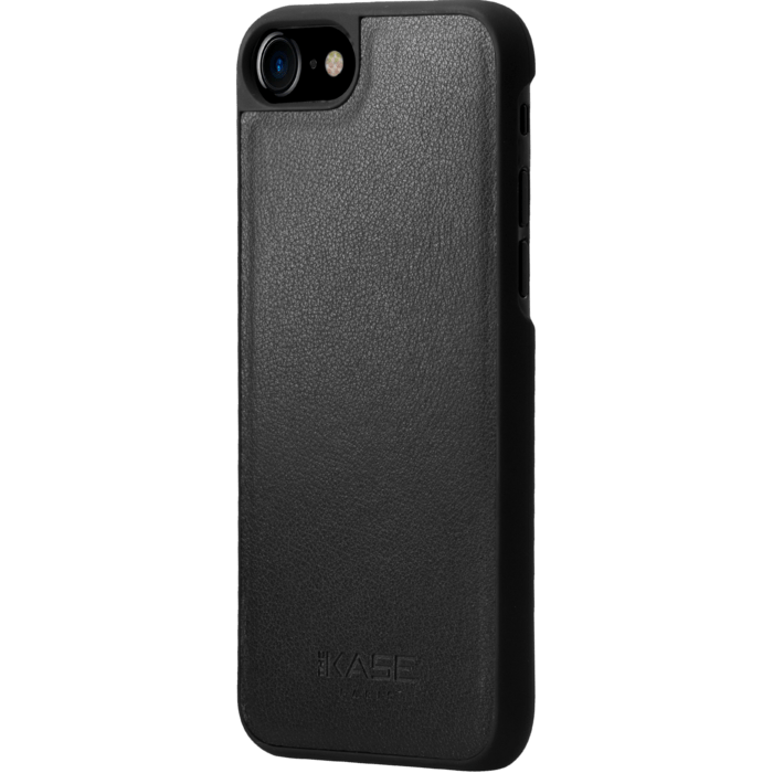 Coque magn&eacute;tique en cuir v&eacute;ritable pour Apple iPhone 6/6s/7/8/SE 2020, Noir