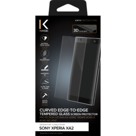 Case Curved Edge-to-Edge Tempered Glass Screen Protector for Sony Xperia XA2, Transparent