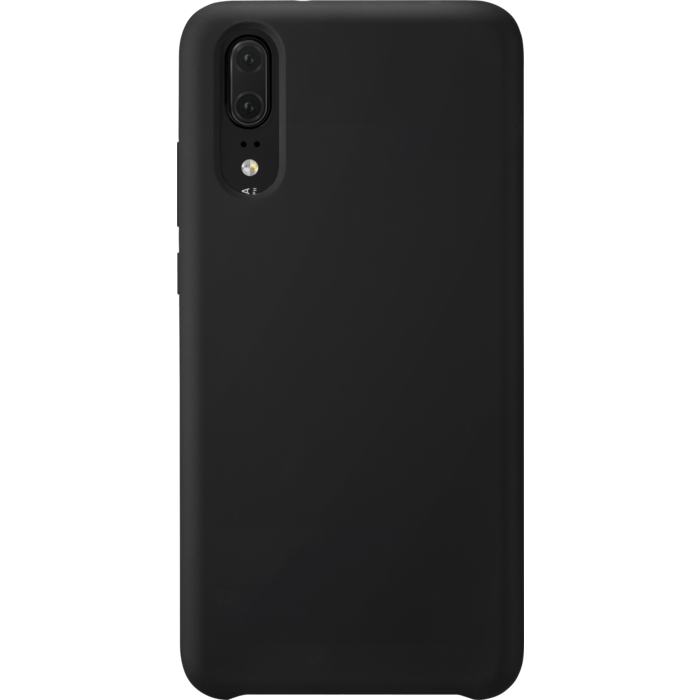 Coque en Gel de Silicone Doux pour Huawei P20, Noir satin