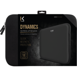 Dynamics Housse ordinateur portable en néoprène pour Macbook 13', Noir de jais