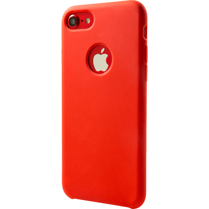 Coque en Gel de Silicone Doux pour Apple iPhone 7, Rouge Ardent