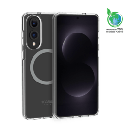 Coque antichoc magn&eacute;tique invisible Fabriqu&eacute; Avec du 75% Plastique Recycl&eacute; pour Samsung Galaxy S25 Edge 5G, Transparente