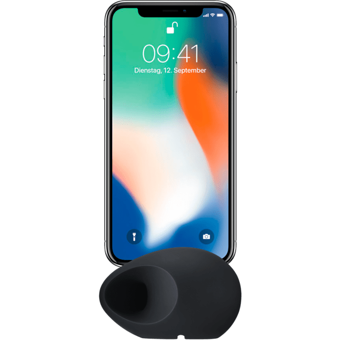 Oeuf Amplificateur de son pour Apple iPhone X/XS, Noir
