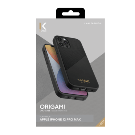Coque Origami duo pour Apple iPhone 12 Pro Max, Noir urbain
