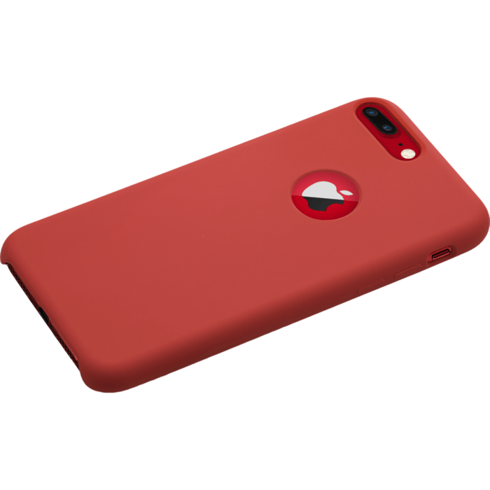 Coque en Gel de Silicone Doux pour Apple iPhone 7 Plus/ 8 Plus, Rouge Ardent