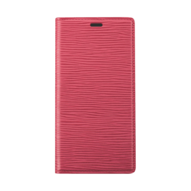 Diarycase 2.0 Coque clapet en cuir v&eacute;ritable avec support aimant&eacute; pour Apple iPhone 14 Pro Max, Rouge Bordeaux