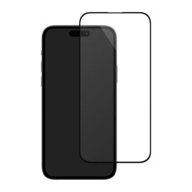 Protection d'écran en verre trempé (100% de surface couverte) pour Apple iPhone 15 Pro Max, Noir