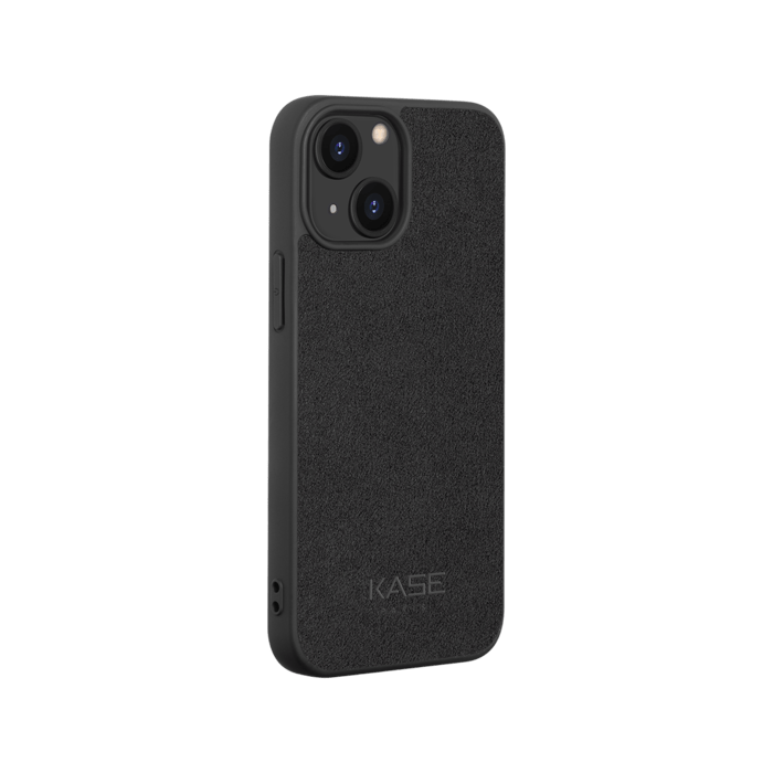 Coque en Su&egrave;de Alcantara pour Apple iPhone 13 mini, Noir Minuit