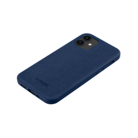 Coque en Su&egrave;de Alcantara pour Apple iPhone 12 mini, Bleu indigo