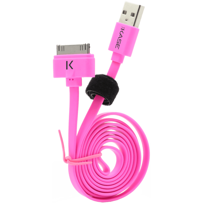 Cable plat 30 broches vers USB (1m) pour Apple, Rose Bonbon