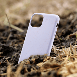Coque antibact&eacute;rienne vegan bio 100 % z&eacute;ro d&eacute;chet pour Apple iPhone 12/12 Pro, Violet A&ccedil;a&iuml;