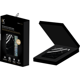 Naturalista Batterie externe 6000 mAh, Marbre noir & coquillage marine