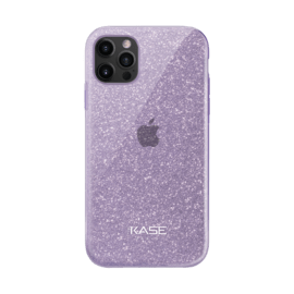 Coque slim&nbsp;paillet&eacute;e &eacute;tincelante pour Apple iPhone 12/12 Pro, Violet
