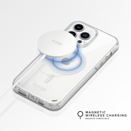 Coque antibactérienne antichoc magnétique invisible pour Apple iPhone 14 Pro, Transparente