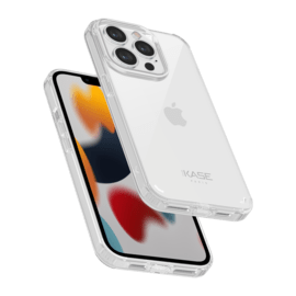Custodia ibrida invisibile antibatterica e antiurto per Apple iPhone 13 Pro Max, trasparente