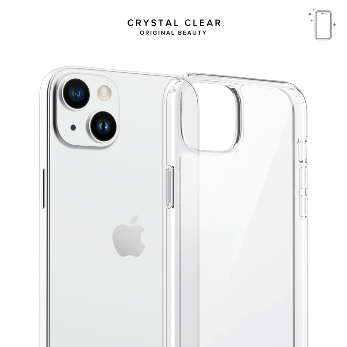 Coque hybride invisible pour Apple iPhone 14 Plus, Transparente