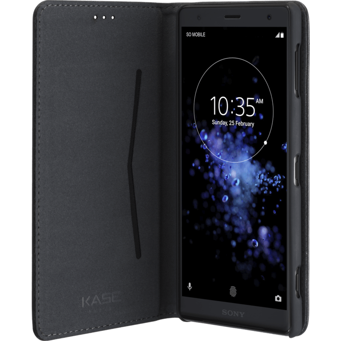Étui Vertical En Cuir Véritable Pour Sony Xperia XZ2 Compact - Pince Ceinture, Fermeture Magnétique - Neuf Sous Blister