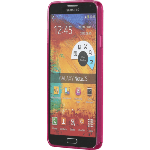 Coque pour Samsung Galaxy Note 3, silicone Rose Transparent