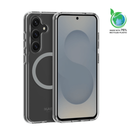 Coque antichoc magn&eacute;tique invisible Fabriqu&eacute; Avec du 75% Plastique Recycl&eacute; pour Samsung Galaxy S25 5G, Transparente