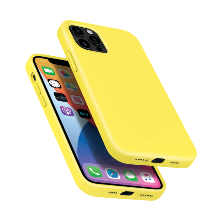 Anti-Shock Soft Gel Silicone Case for Apple iPhone 12/12 Pro, Lemonade Yellow