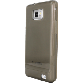 Coque pour Samsung Galaxy S2, silicone Gris Transparent