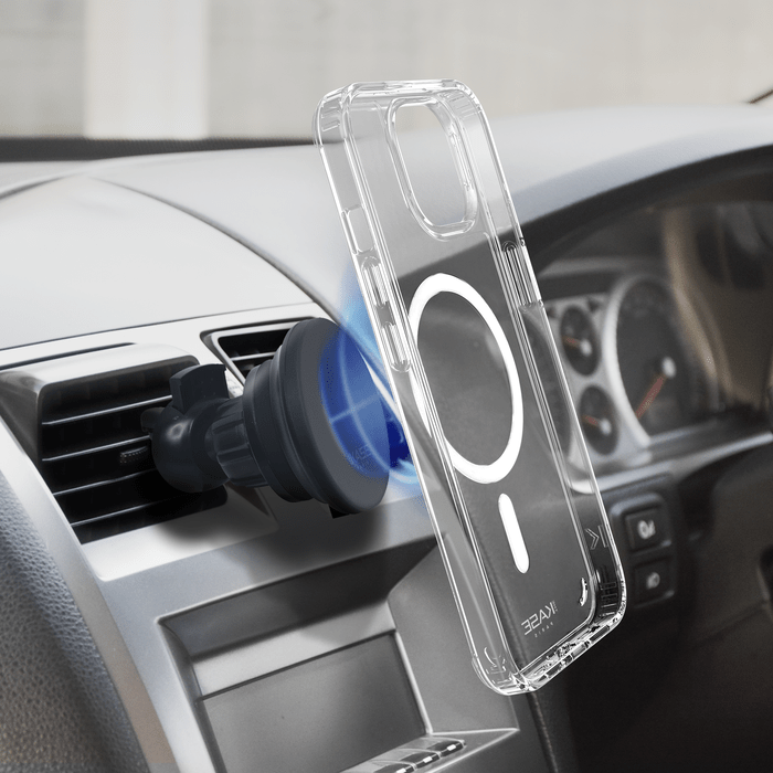 Coque antibact&eacute;rienne antichoc magn&eacute;tique invisible pour Apple iPhone 14, Transparente