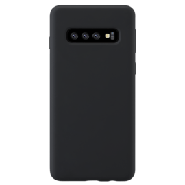 Coque en Gel de Silicone Doux pour Samsung Galaxy S10, Noir satin
